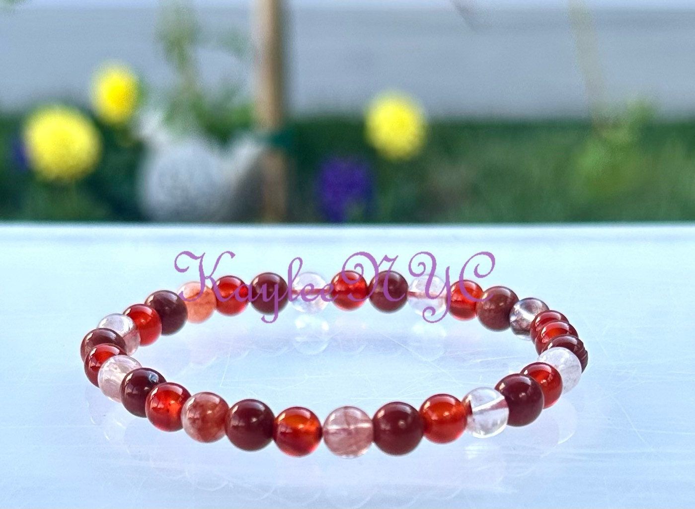 Wholesale 6 Pcs Root Chakra Bracelet 6mm 7.5” Healing Energy Crystal