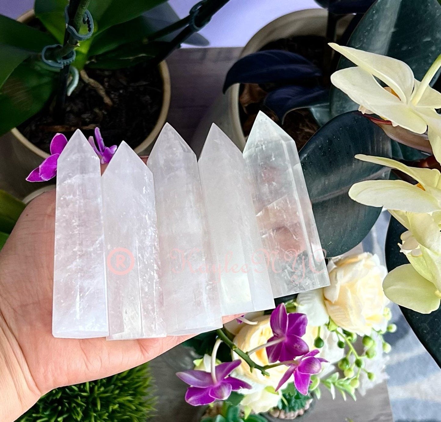 Wholesale Lot 2 Lbs Natural Calcite Obelisk Tower Point Crystal Healing Energy