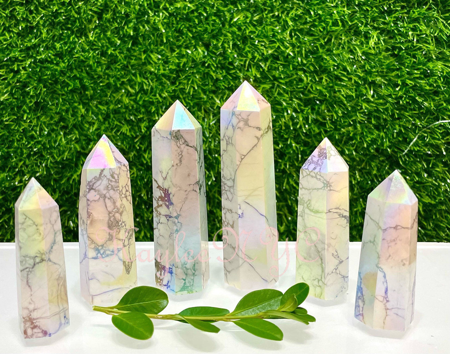 Wholesale Lot 1 Lb Angel Aura Howlite Obelisk Point Crystal Healing Energy