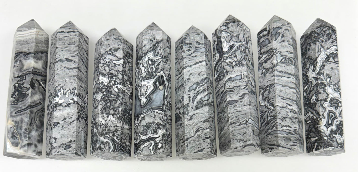 Wholesale Lot 2 lbs Natural Picasso Jasper Tower Obelisk Point Wand Crystal Energy Healing