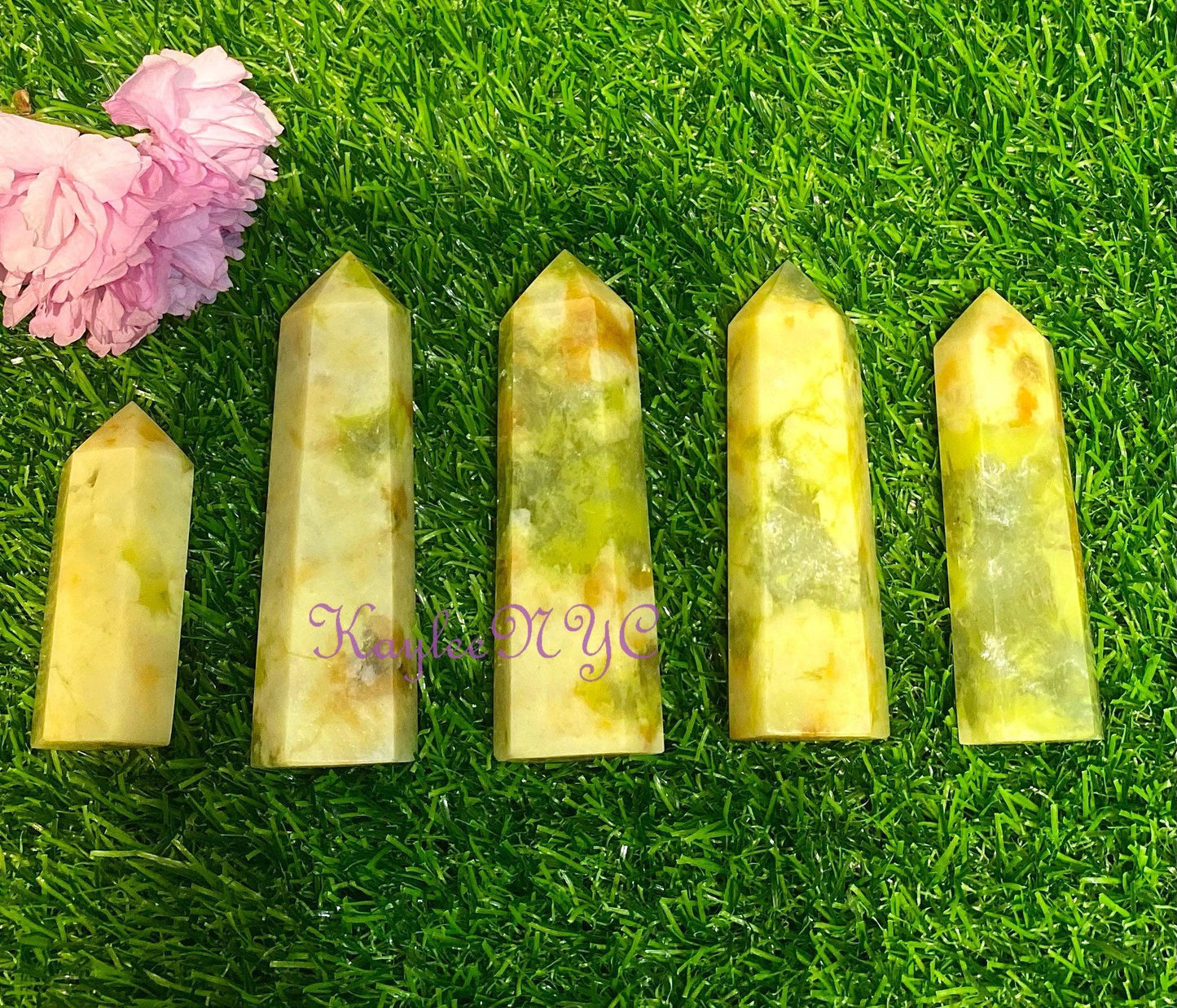 Wholesale Lot 1 lb Natural Green Opal obelisk Tower Point Crystal Healing Energy