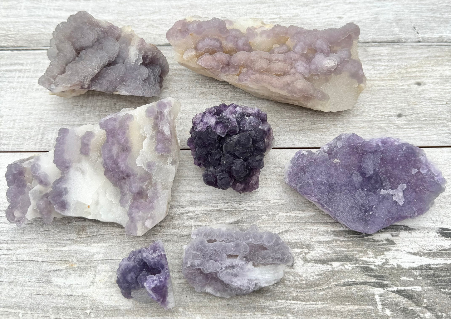 6-8 pcs Natural Purple Fluorite Quartz specimen Crystal