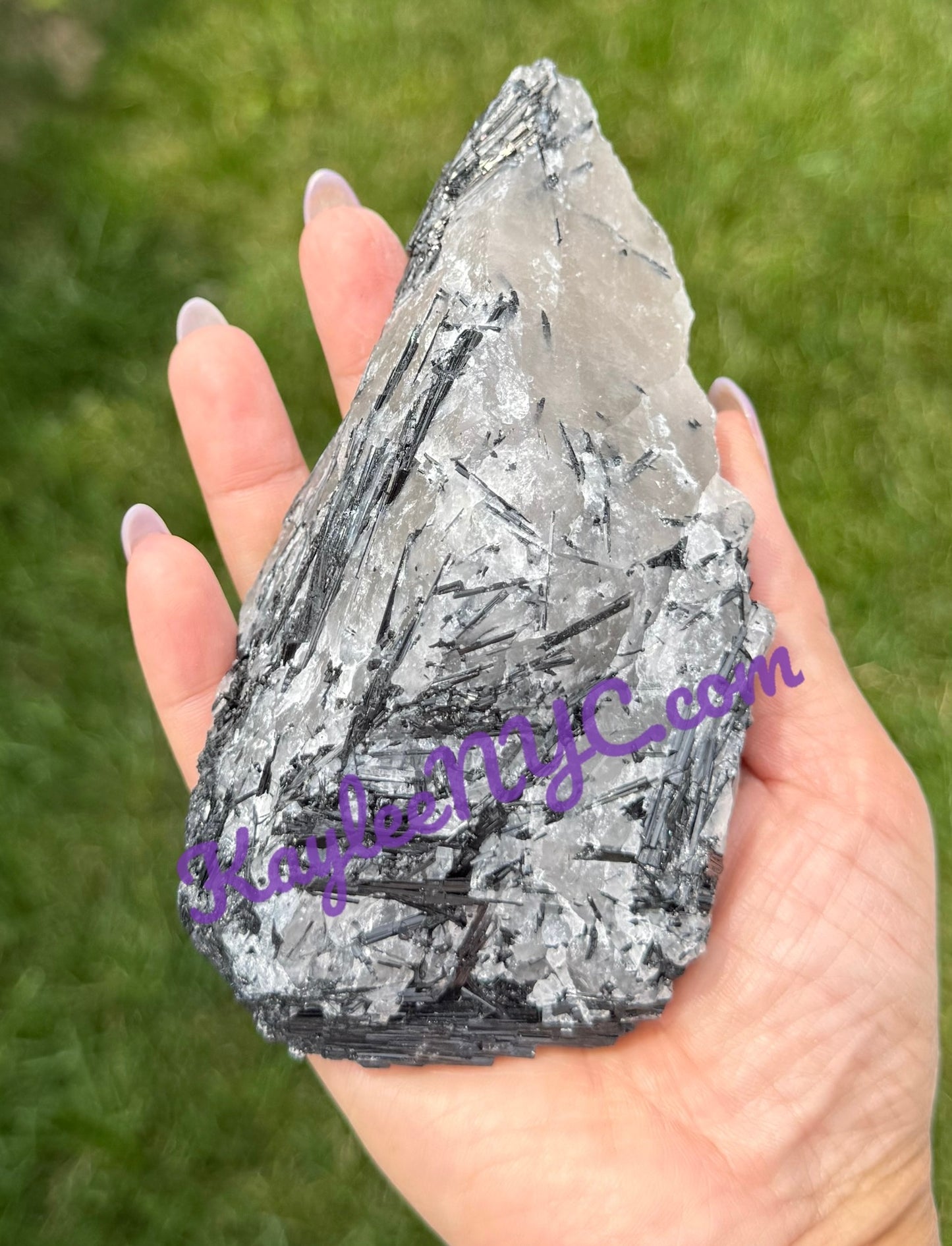 4 lbs Natural Tourmalinated Quartz Rough Crystals Healing Energy
