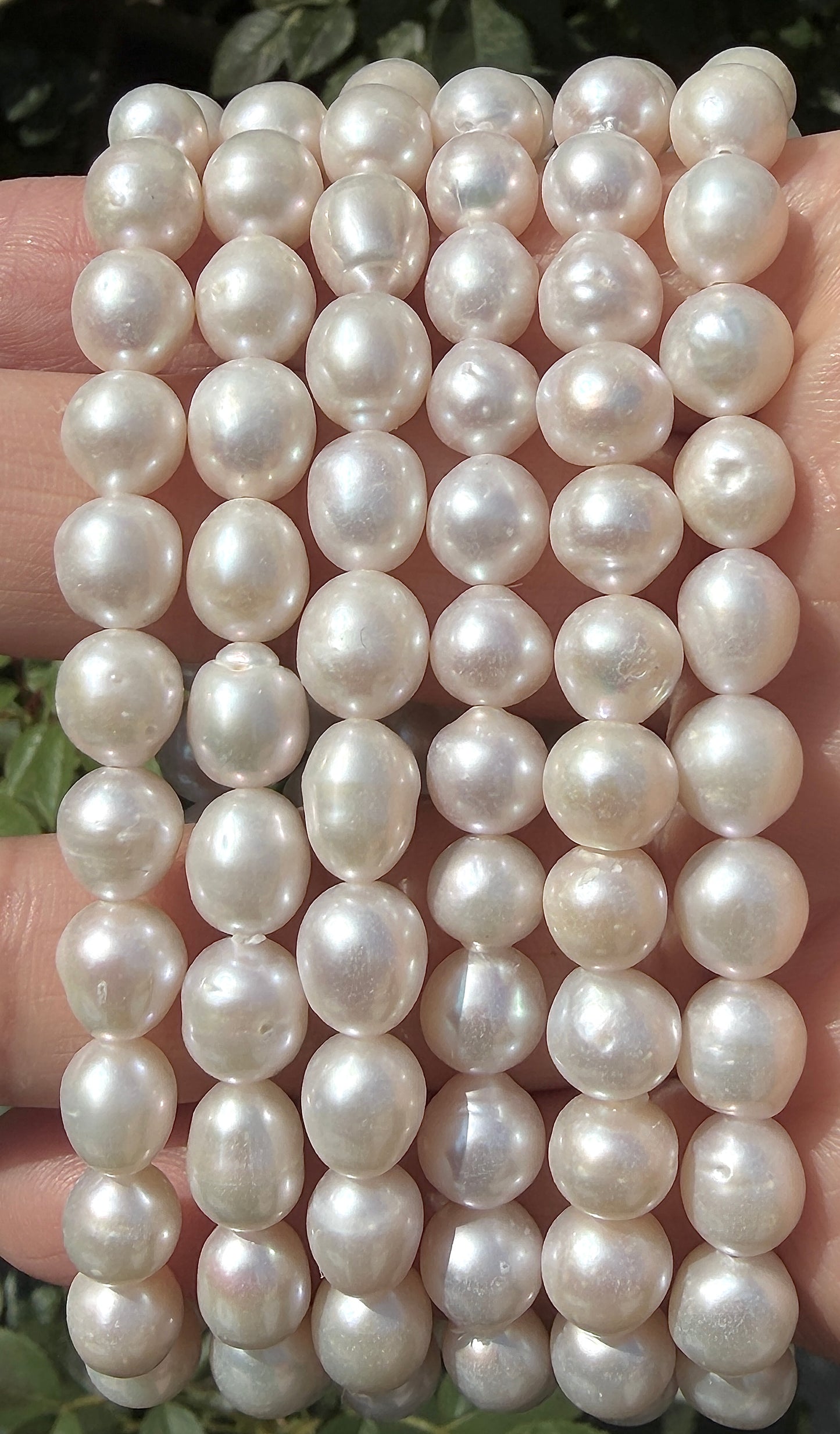 Wholesale 6 Pcs 7mm Natural Freshwater Pearl Healing Stretch Bracelet 7.5"