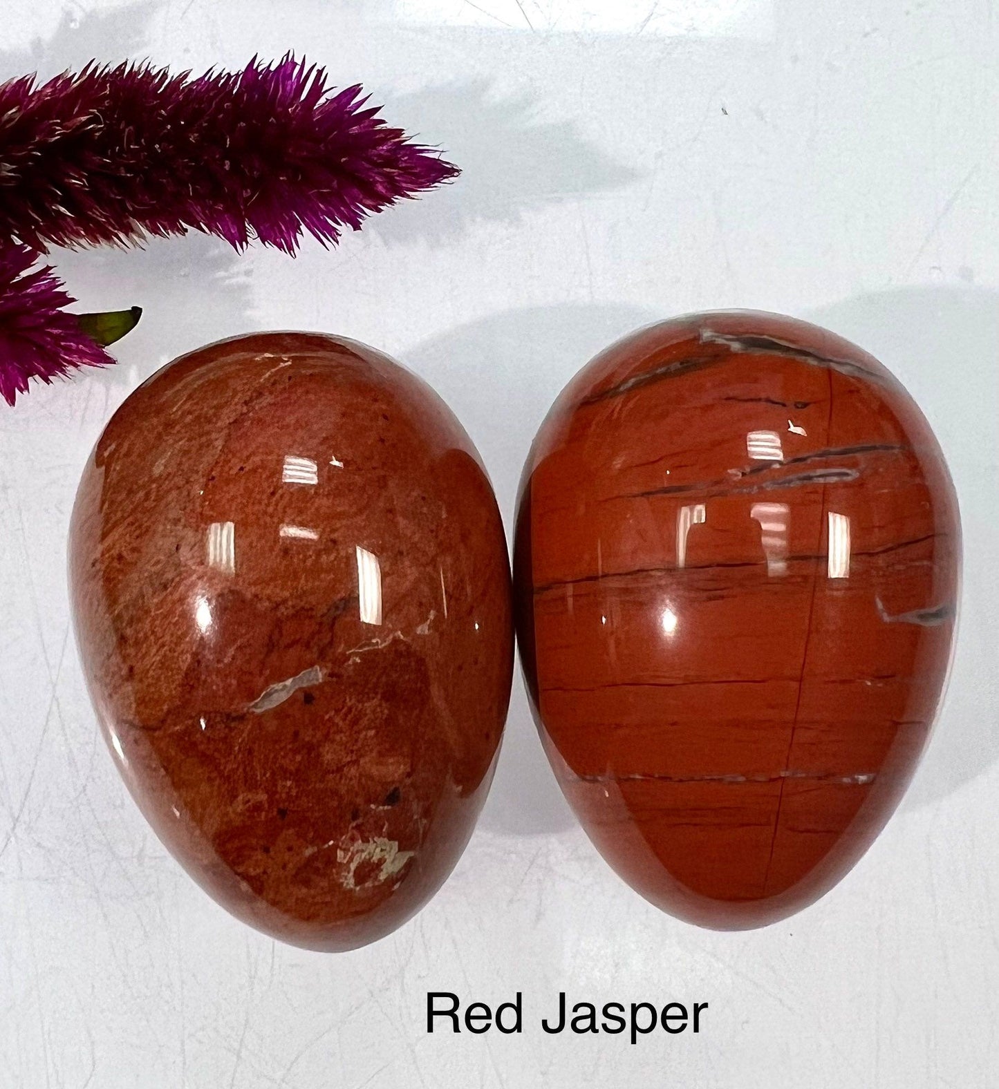 Wholesale Lot 12 Pcs 2” mix natural crystals Eggs Red Jasper Kiwi Jasper