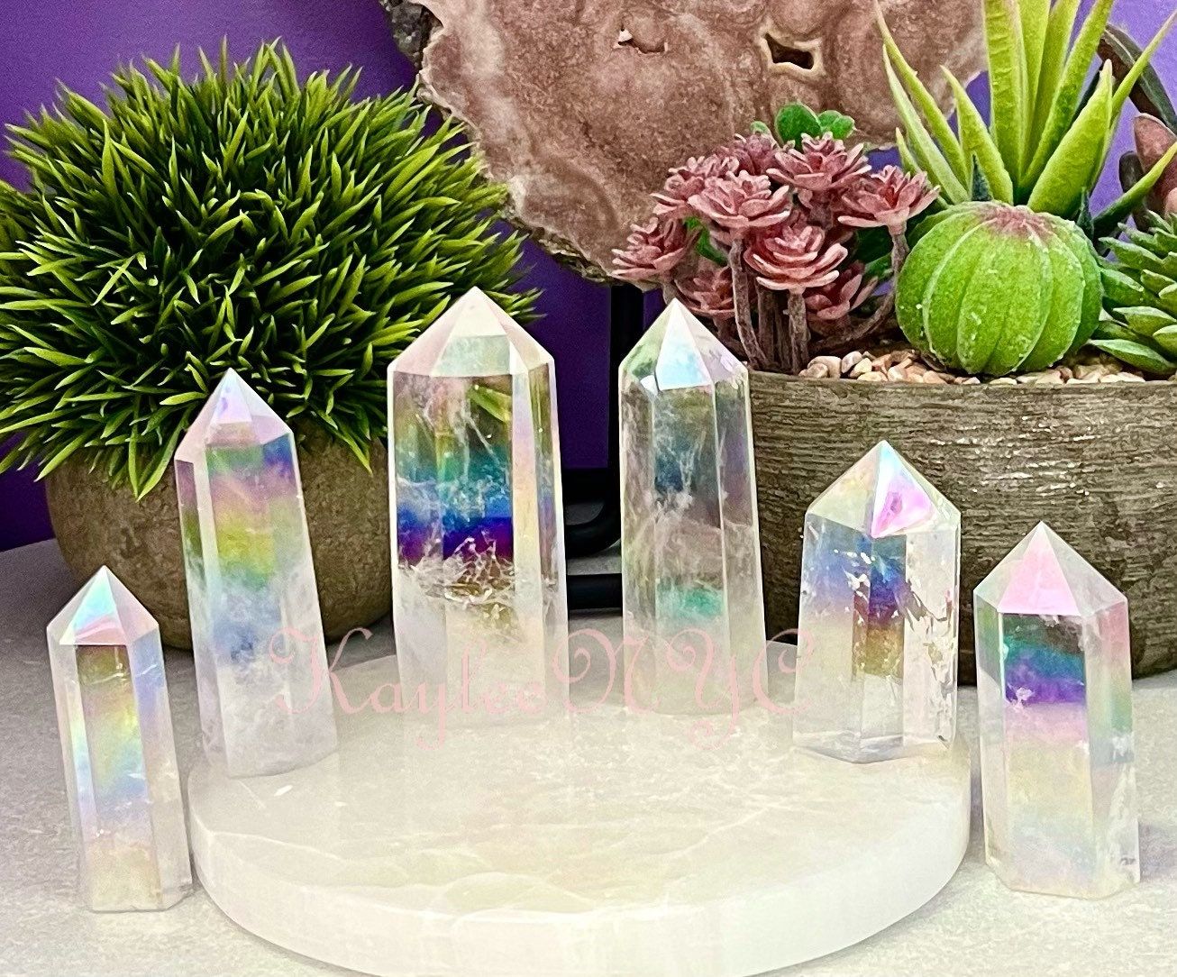 Wholesale Lot 1 Lb Angel Aura Quartz Obelisk Tower Point Crystal Natural Energy