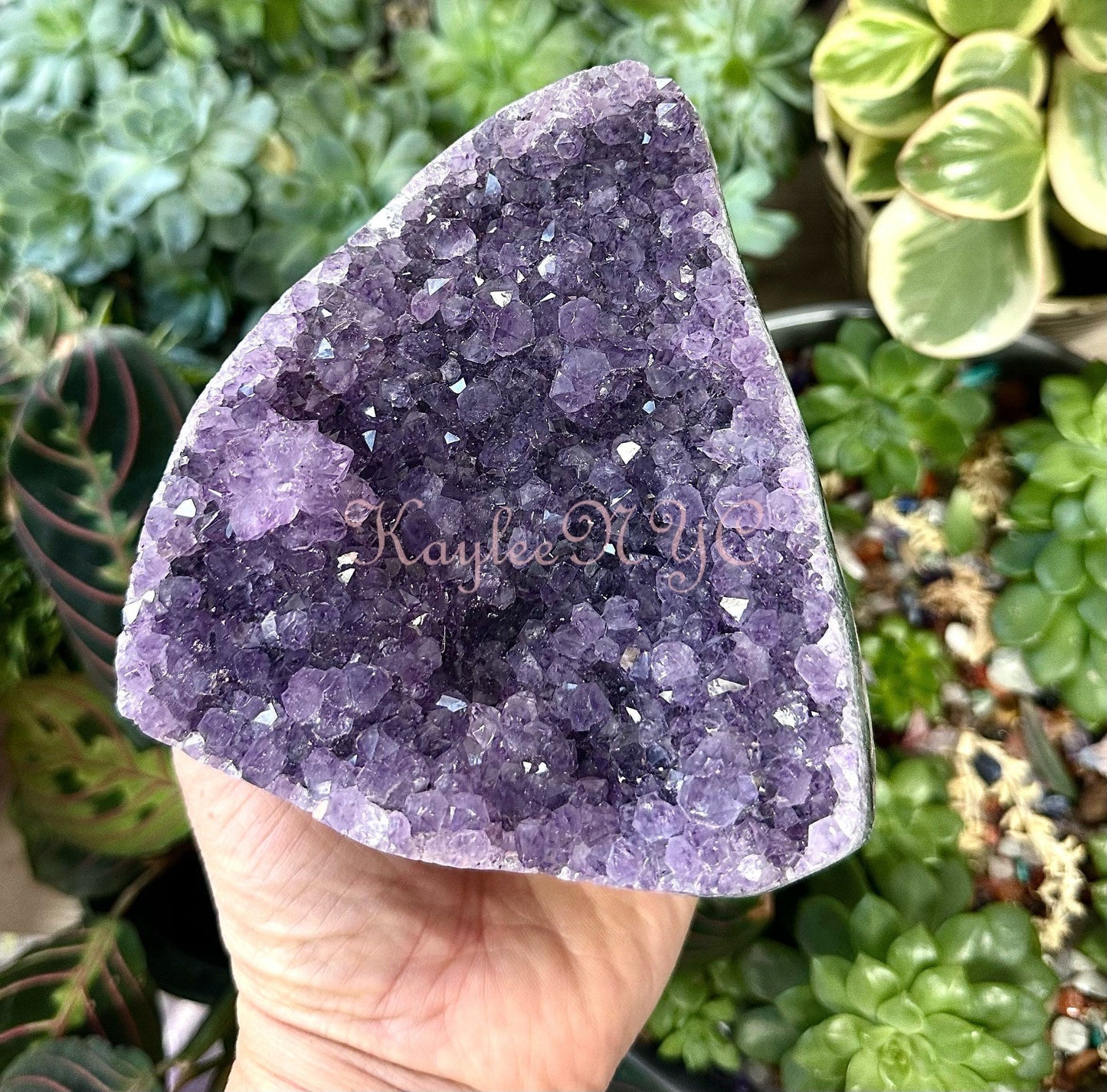 Wholesale Lot 2-3 PCs NaturalAmethyst cut base 4.8-5lbs Healing Energy