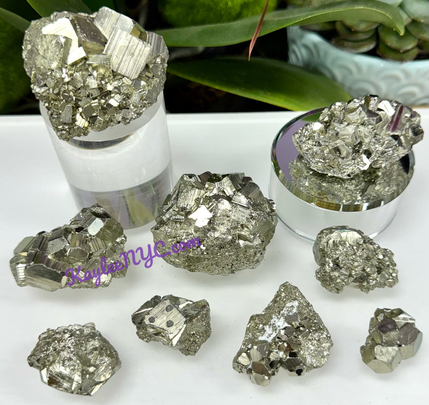 8-14 pcs Natural Cubic Pyrite specimen Crystal