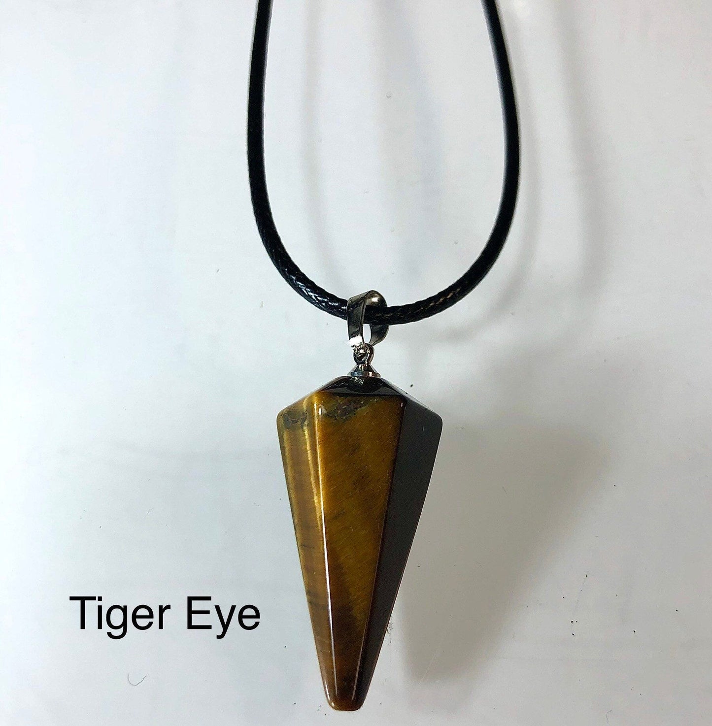 Wholesale Lot 6 Pcs Natural Pendulum Pendant Crystal Amethyst Tiger Eye Rose