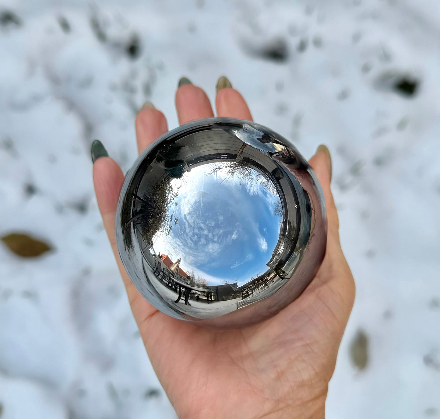 3-4PCs Natural Terahertz Sphere Crystals Healing Energy