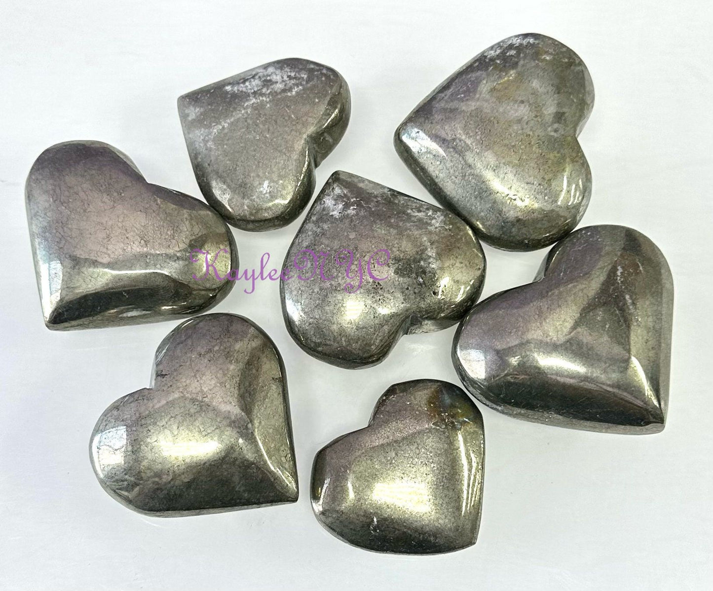 Wholesale Lot 2 Lbs Natural Pyrite Heart crystal Healing Energy