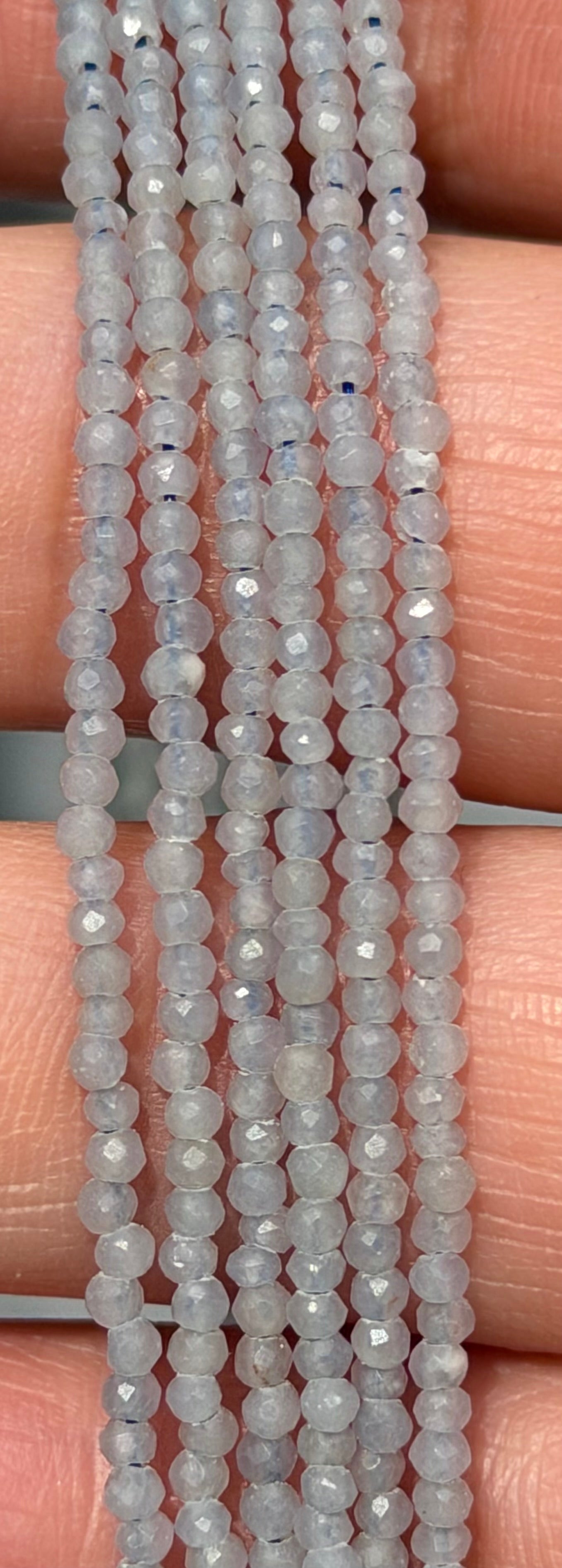 6 PCs 2mm Angelite Necklace Natural Crystal Healing Energy