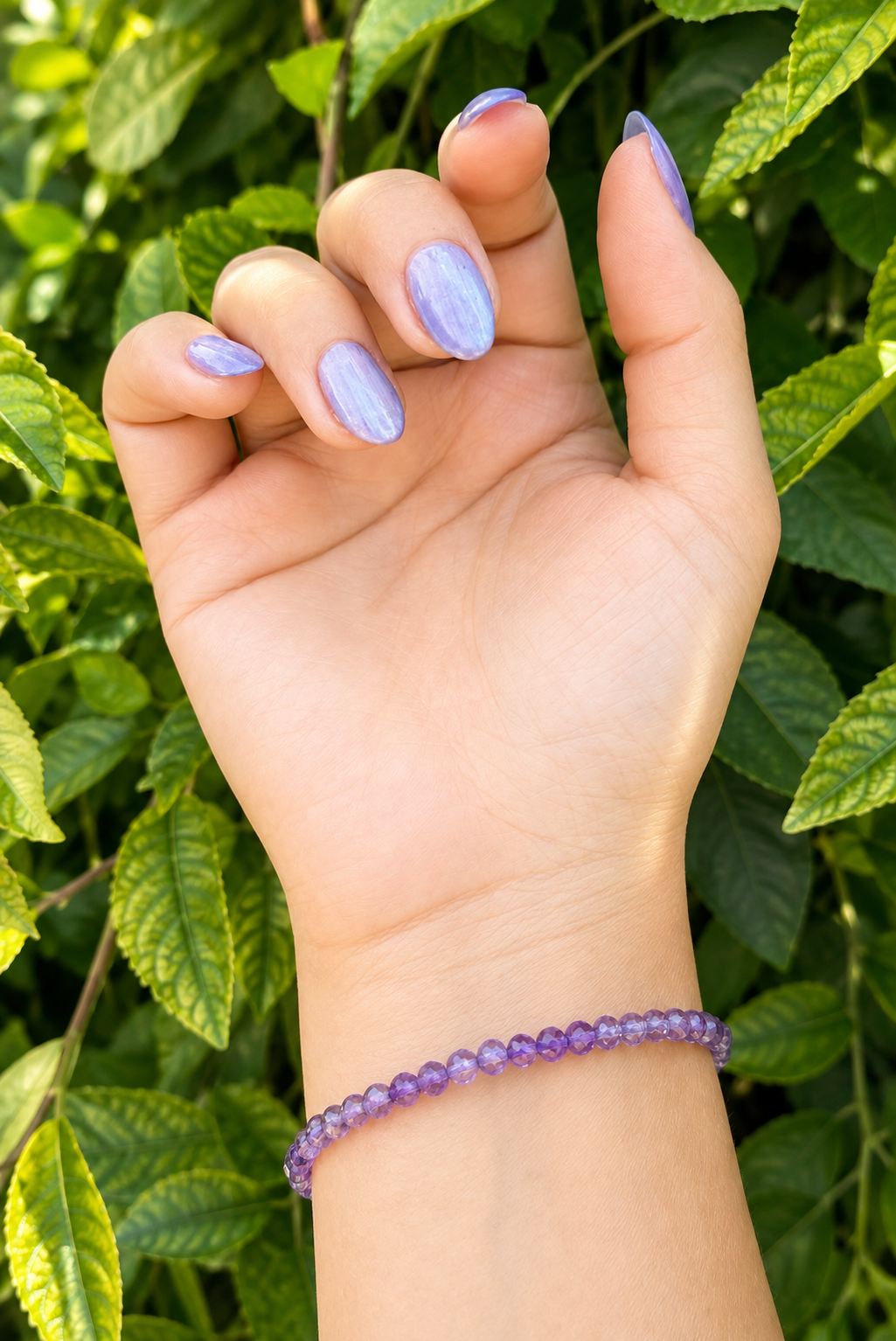 Wholesale Lot 6 Pcs Natural Amethyst 4mm Faceted 7.5” Crystal Healing Stretch Bracelet