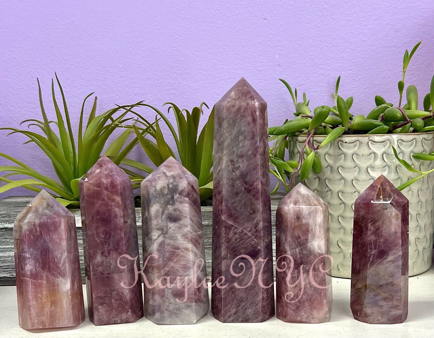 Wholesale Lot 2 lbs Natural Purple Rose Quartz Obelisks Crystal Tower Point