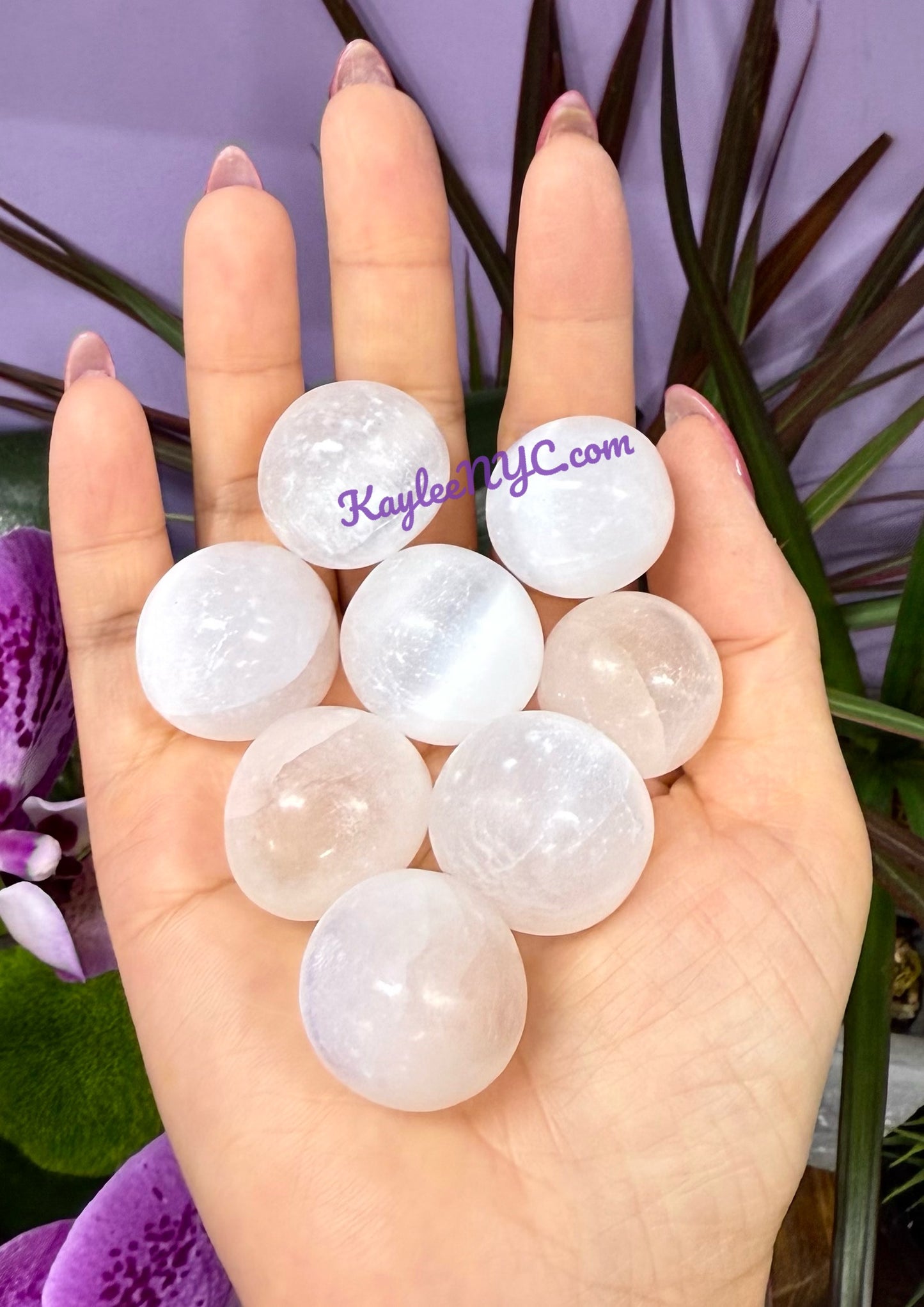 2 lbs Natural Selenite aka Satin Spar Tumble