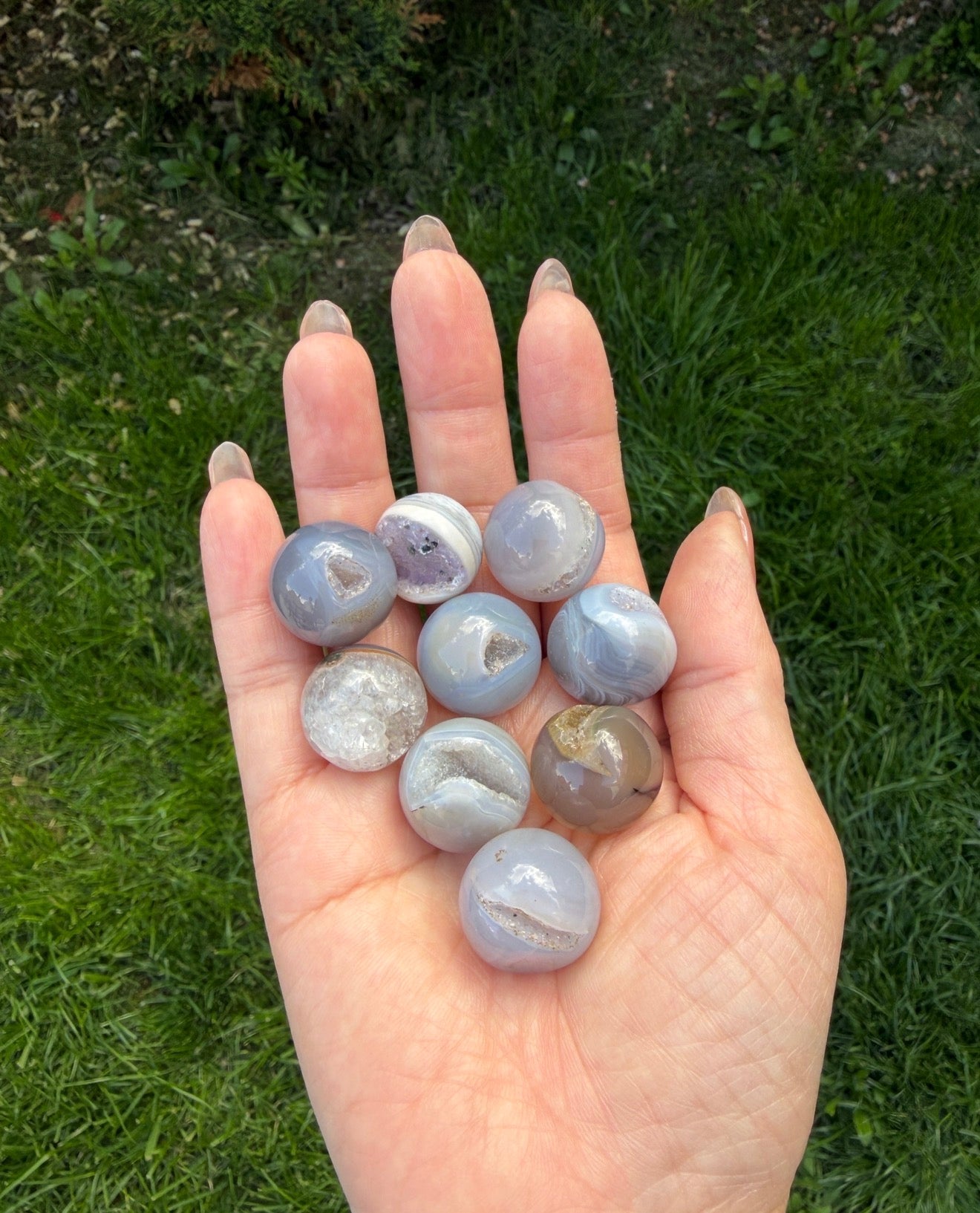 Wholesale Lot – 1 lb Natural Druzy Agate Sphere Crystal Balls Healing Energy