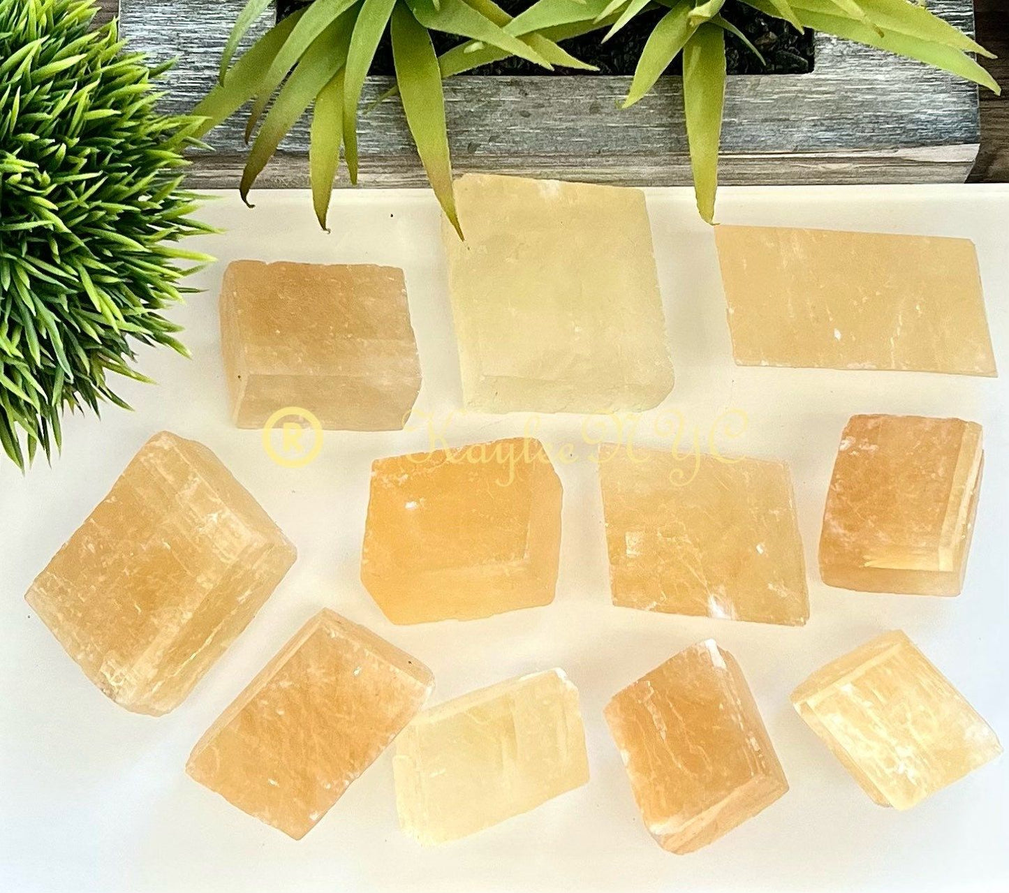 Wholesale Lot 3 lbs Natural Honey Calcite Crystal Cubes Nice Quality Healing Energy