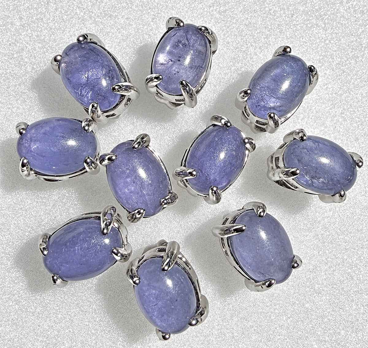 Wholesale Lot 5 Pairs Natural Tanzanite Earring Studs 5x7mm