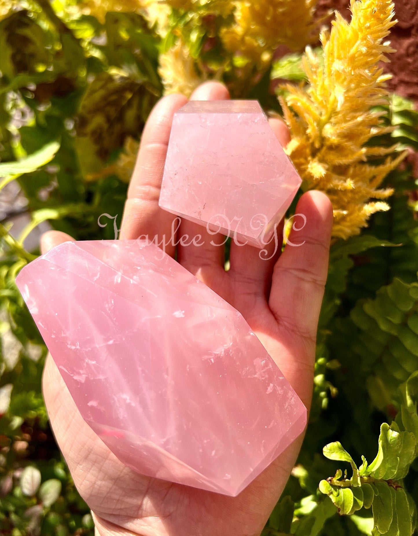 Wholesale Lot 2 lbs Natural Rose Quartz  Crystal Polished Freeform Healing Energy