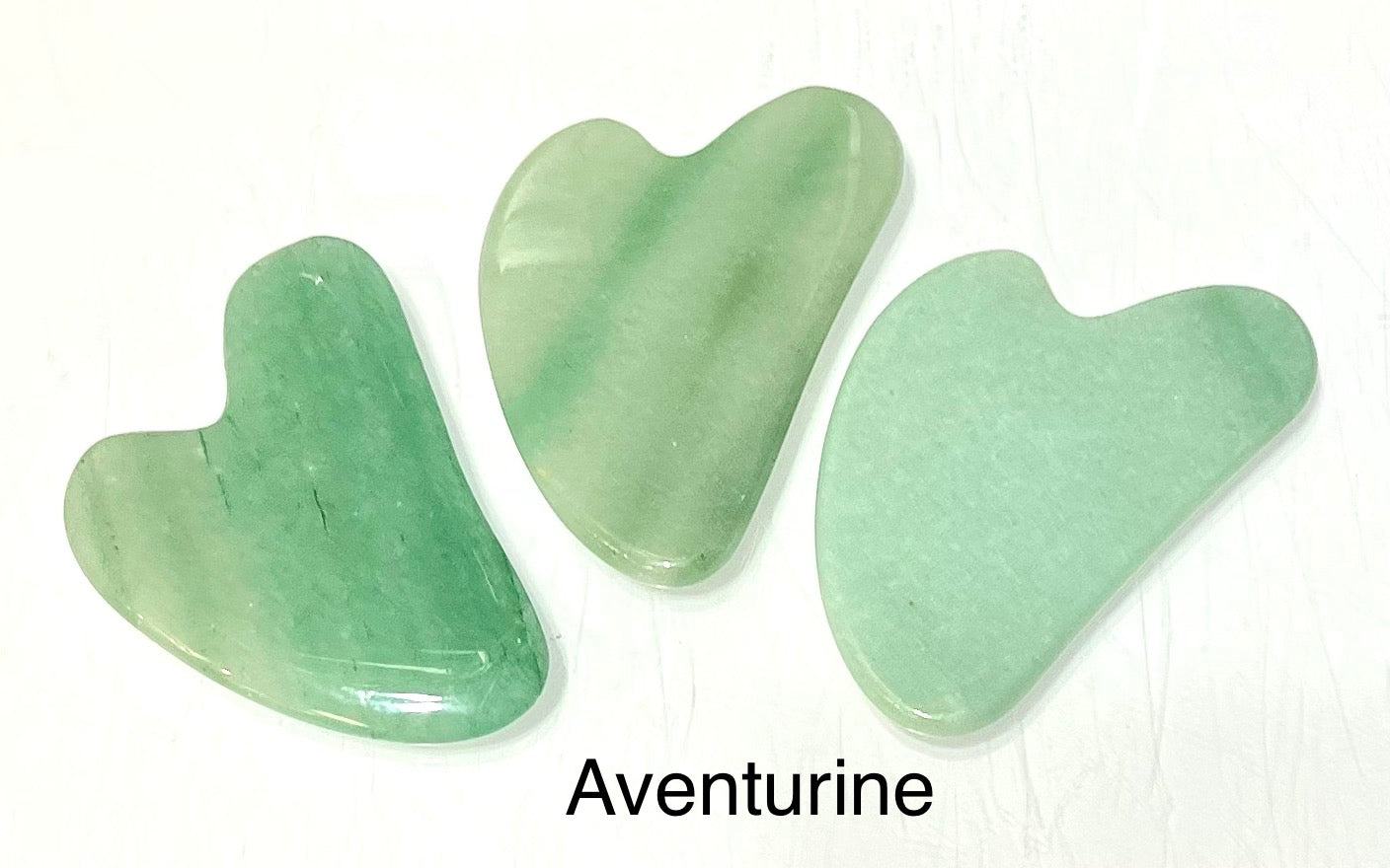 6 pcs Natural Crystal Gua Sha Facial Massage Heart