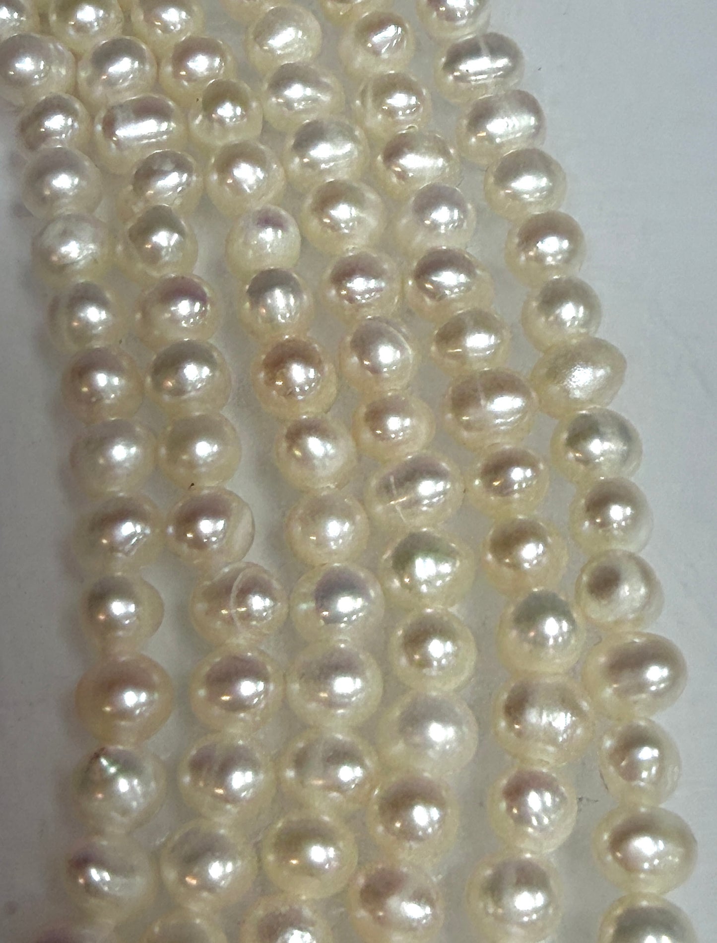 6 PCs 6 pcs ~6mm Natural Freshwater Pearl Necklace Healing Energy