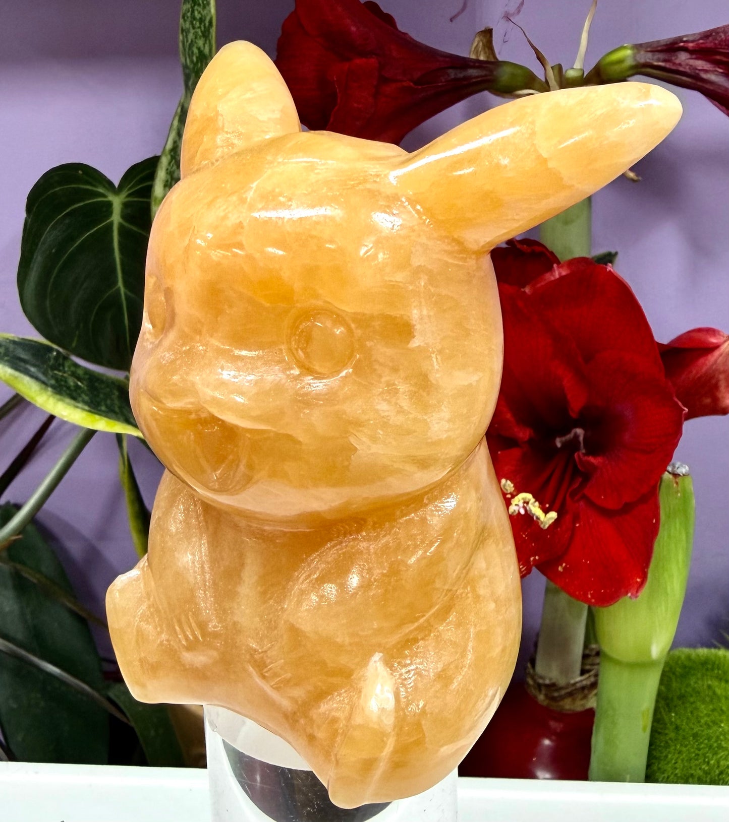 3 PCs Natural Orange Calcite Pikachu Crystal Healing Energy