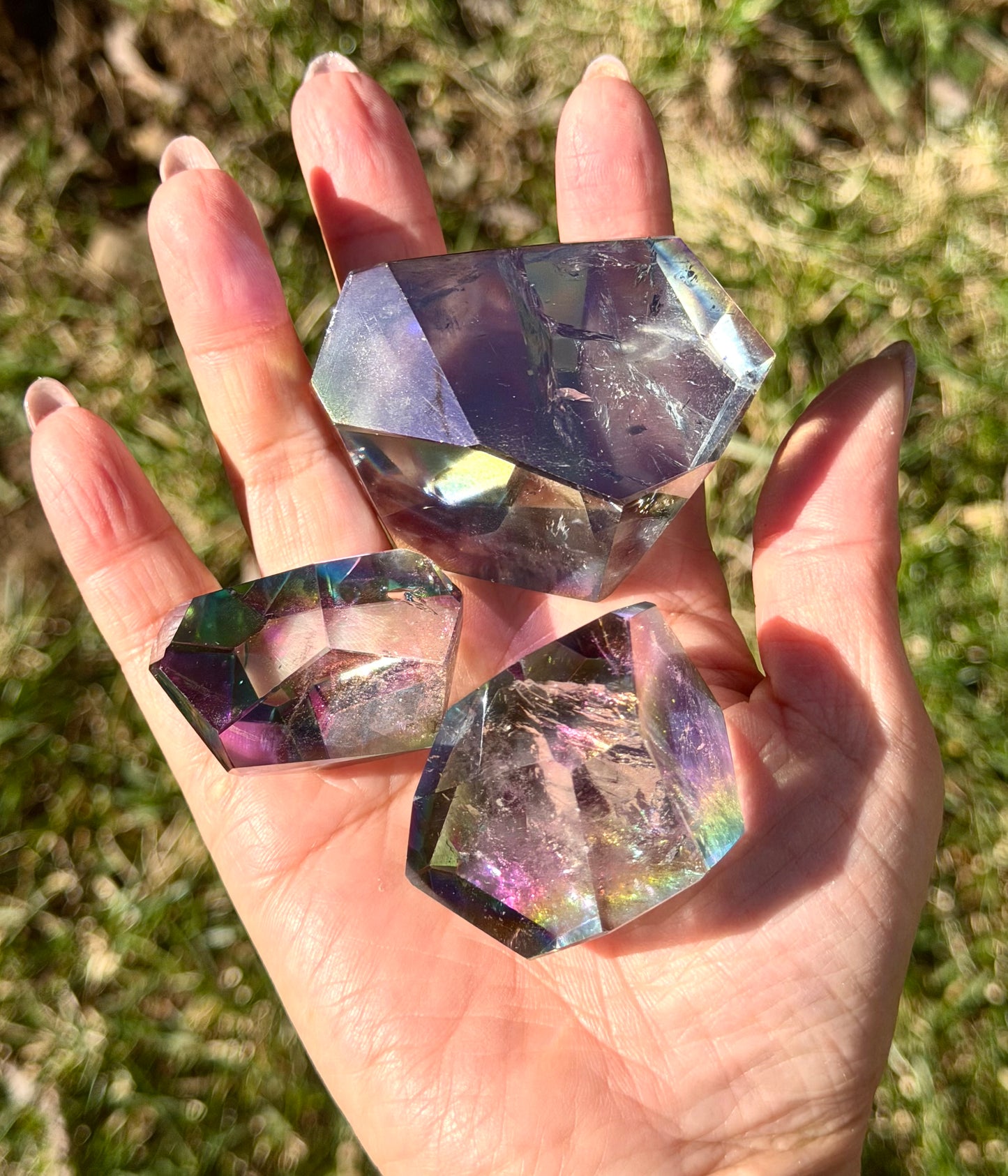 Wholesale Lot 2 lbs Tanzine Aura Freeform Crystal Polished Healing Energy