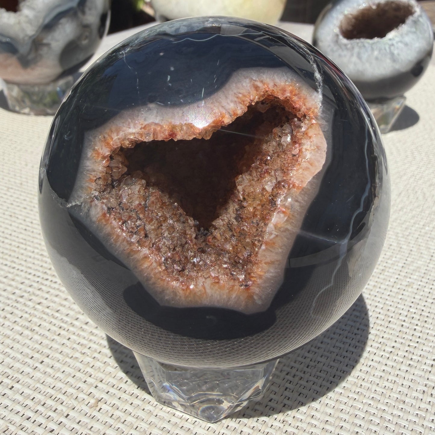 Wholesale Lot – 3 lbs Natural Druzy Onyx Spheres – 5 to 6 PCS