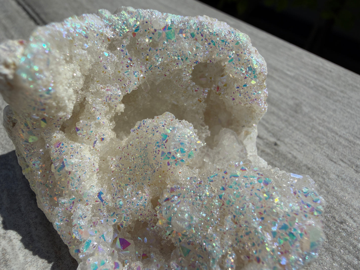 Wholesale Lot 2 Lb Angel Aura White Druzy Quartz Geode Crystal Healing Energy