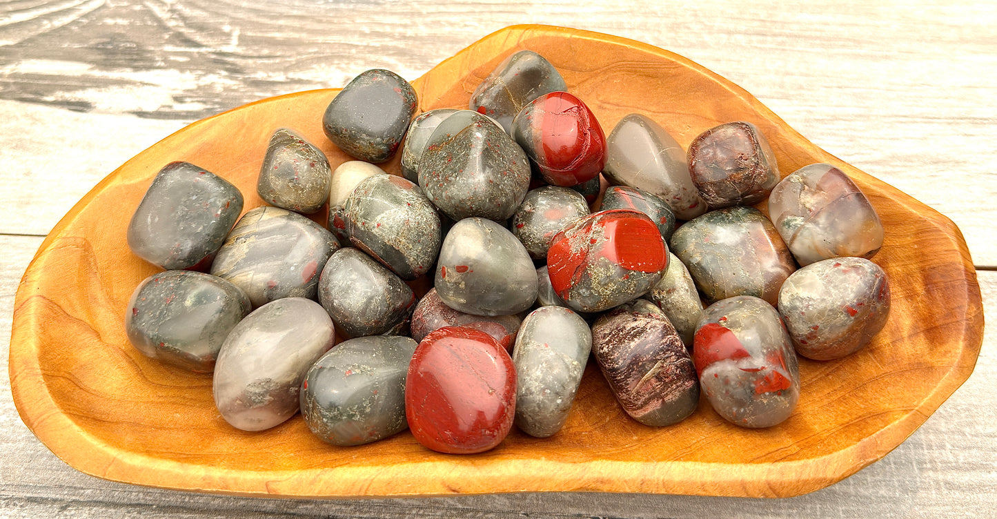 Wholesale Lot 2 Lbs Natural Bloodstone Tumble Healing Energy