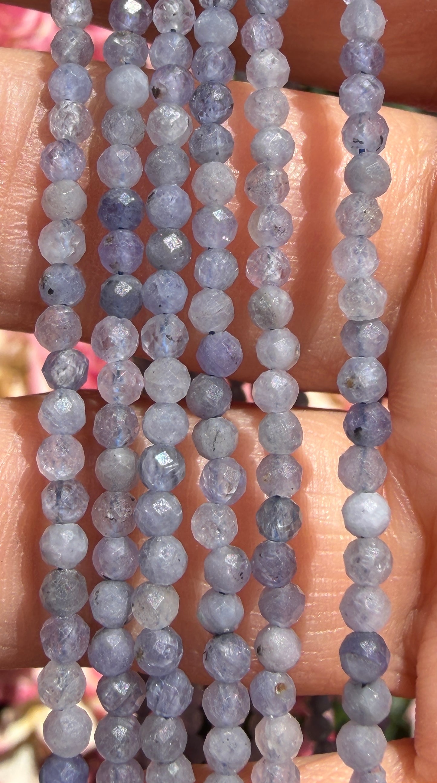 6 PCs 2mm Natural Tanzanite Anklets Crystal Healing Energy