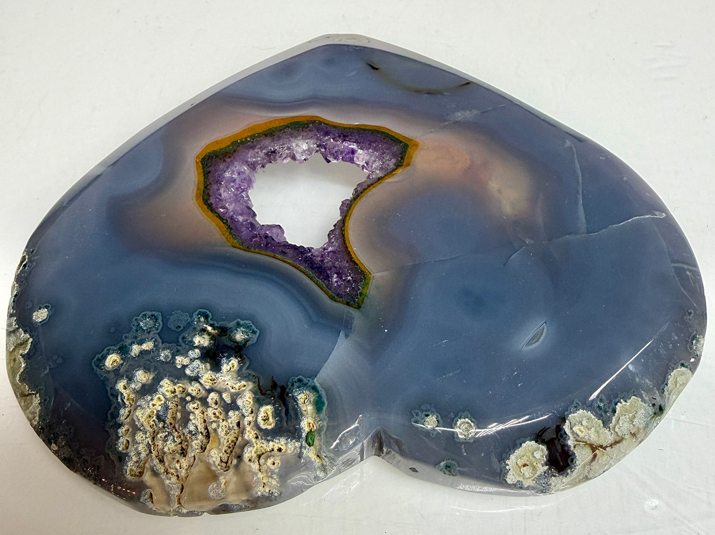 Wholesale Lot 4-5 PCs Natural Amethyst Agate Heart w/stand Healing Energy