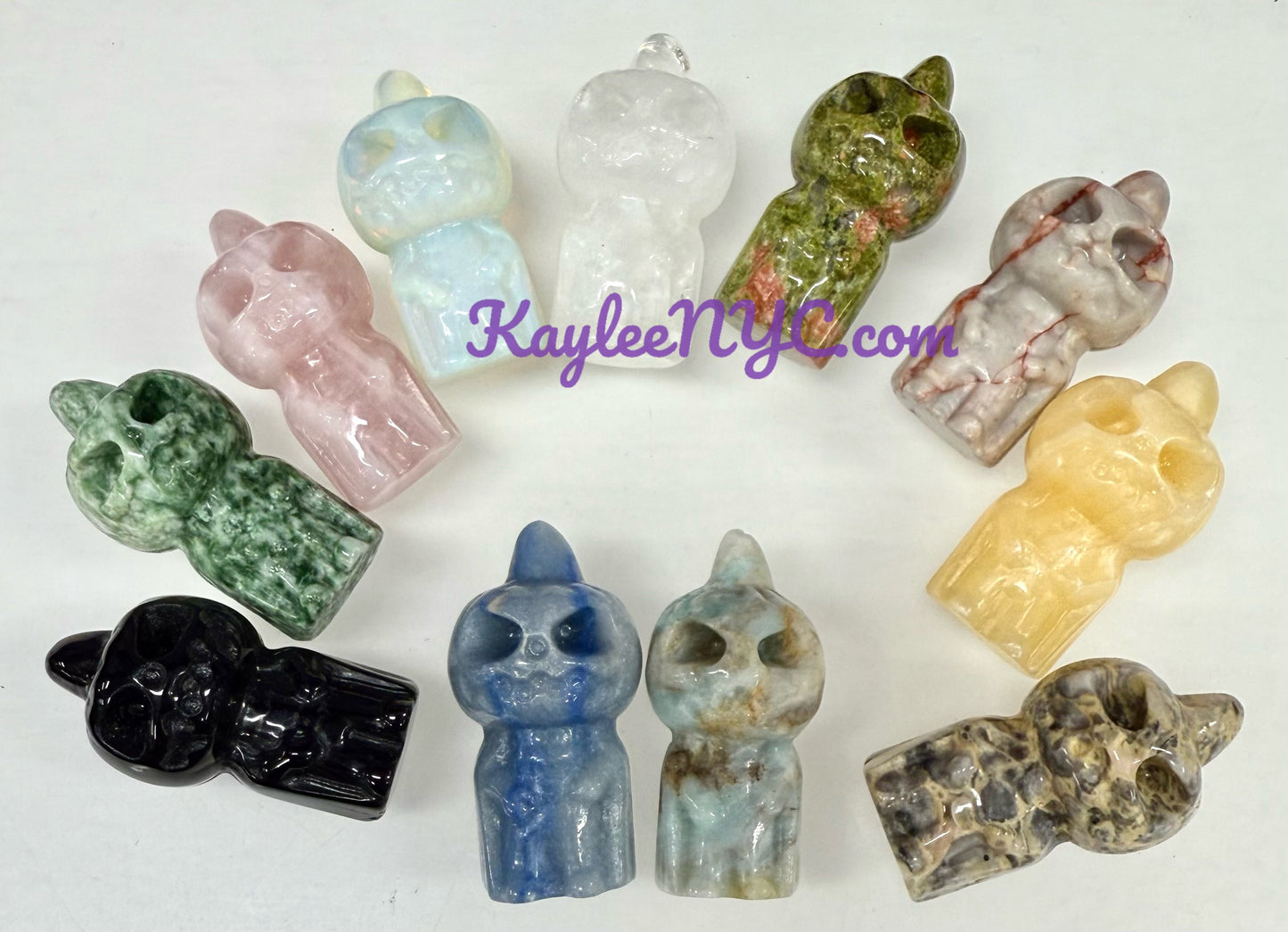 11 PCs 5 cm Mix Crystal Jack O’Lantern Crystals Healing Energy