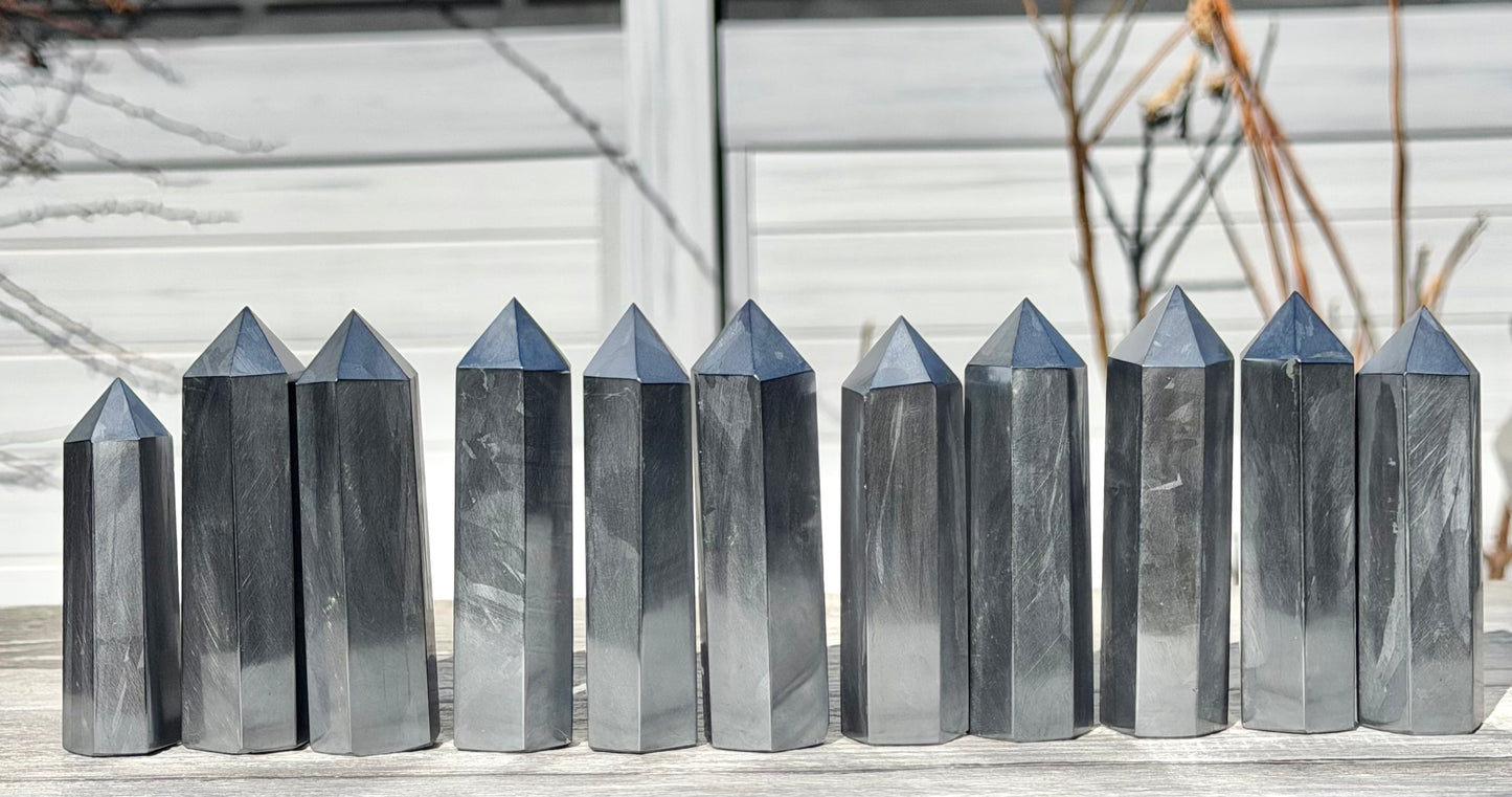 Wholesale Lot 2 Lbs Terahertz Tower Obelisk Point Crystal Energy