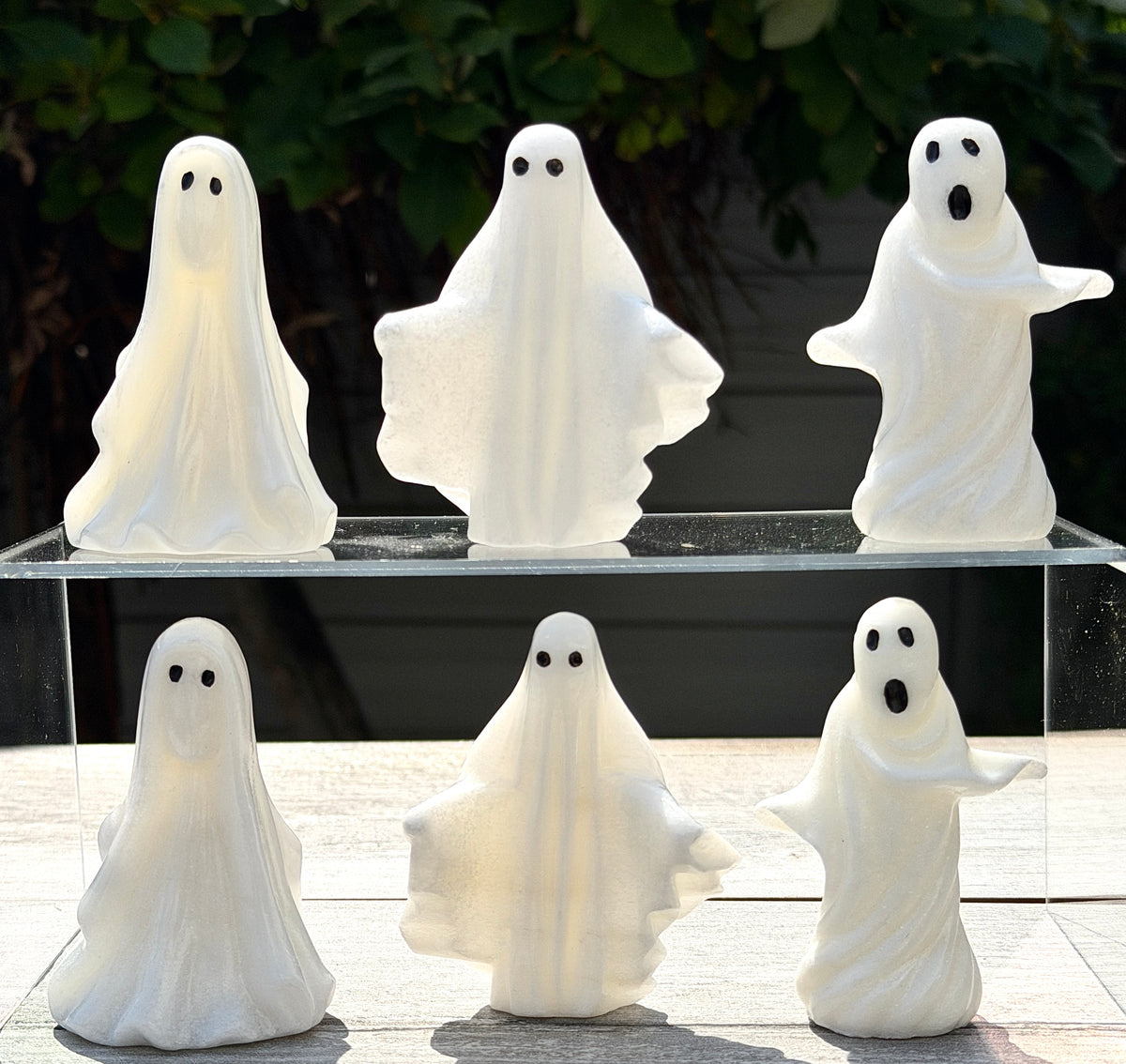 6 PCs 8cm Natural Snow Quartz Ghost Figurines healing energy
