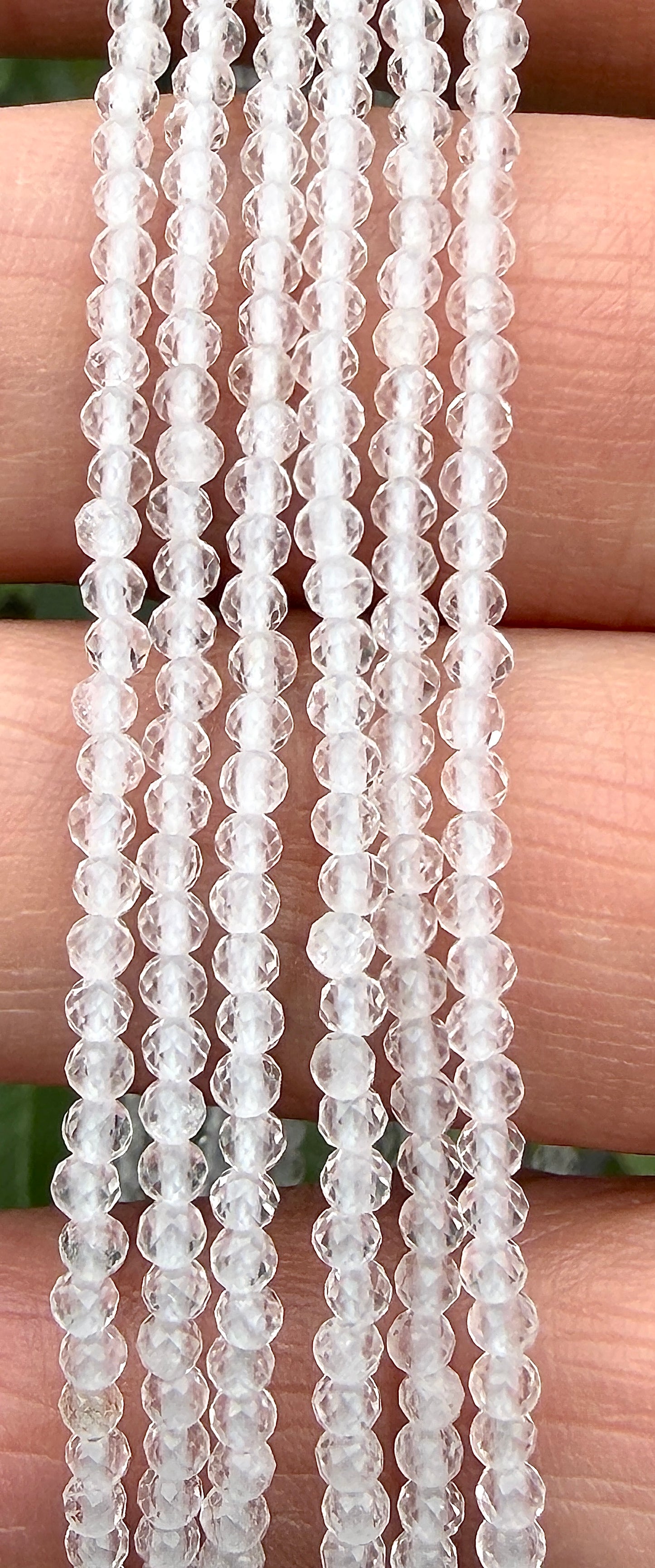 6 PCs 2mm Clear Quartz Anklets Natural Crystal Healing Energy