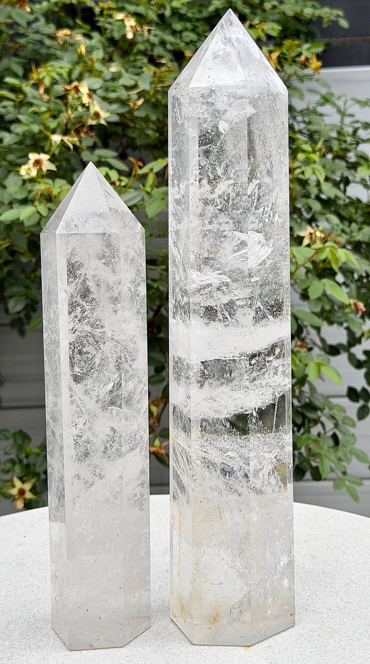 2-3pcs Natural Clear Quartz Large Tower Obelisk Crystals Healing Energy