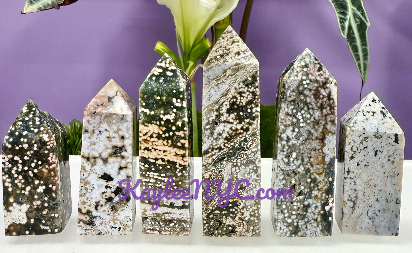 Wholesale Lot 1 Lb Natural Ocean Jasper Obelisk Tower Point Crystal Healing