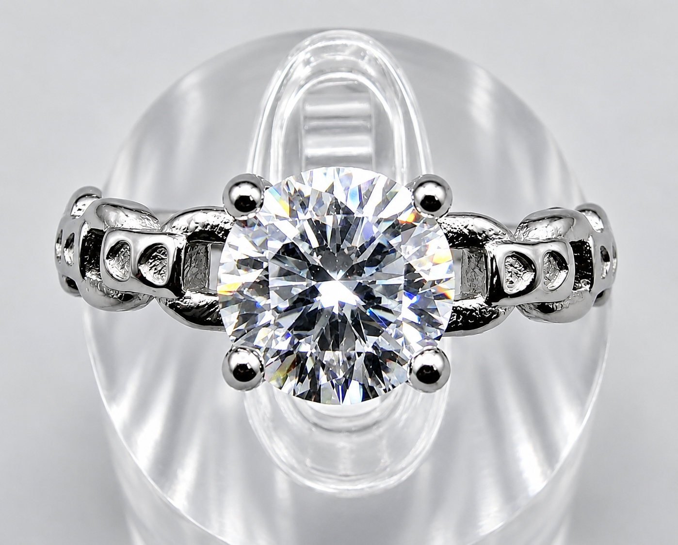 Wholesale Lot 7 Pcs Natural Moissanite Stainless Steel(316) rings