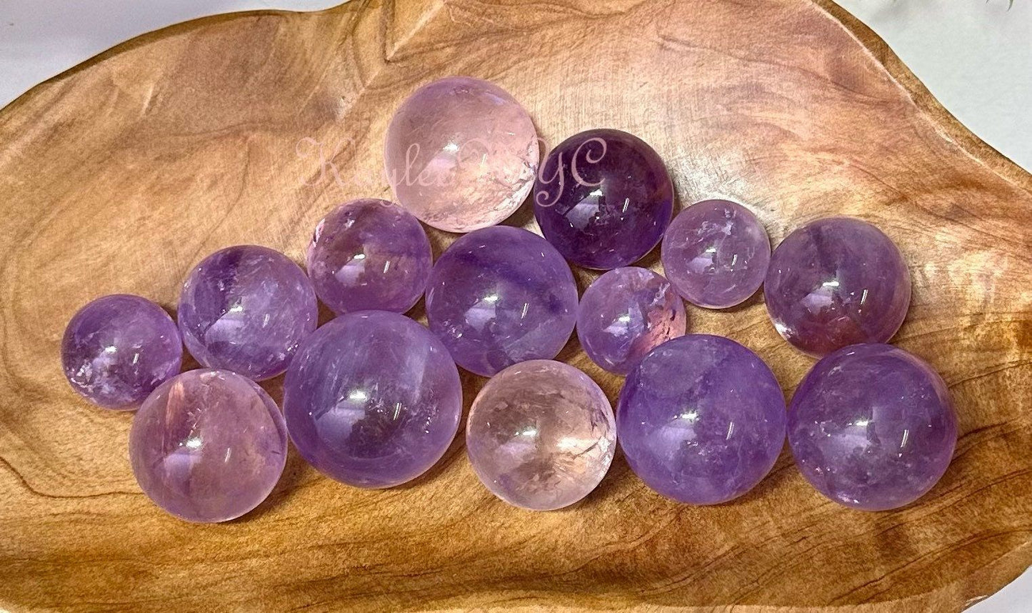 Wholesale Lot 1 Lb Natural Amethyst Spheres Crystal Ball Energy Healing