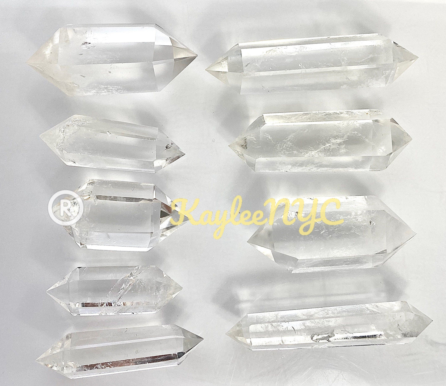 Wholesale Lot 1 lb Natural Clear Quartz Double Terminated point Wand Crystal Healing Energy