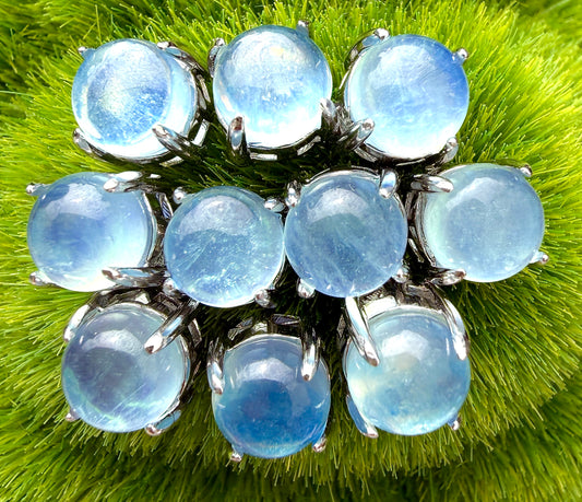 Wholesale Lot 5 Pairs Natural Aquamarine Sterling Silver (925) Posts