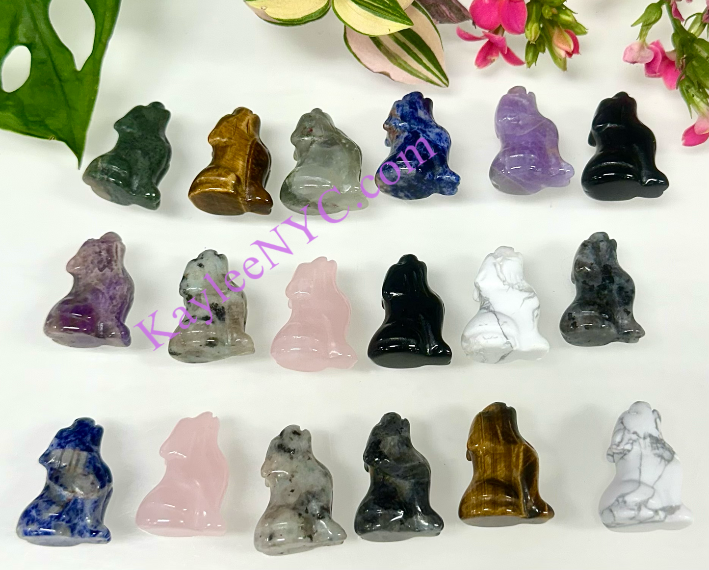 18 PCs 1” Natural Crystal Wolf