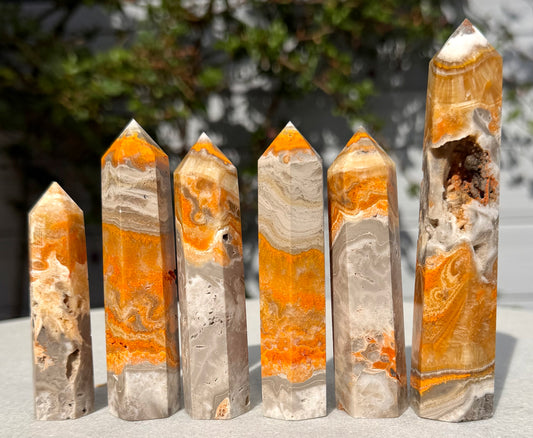 Wholesale Lot 2 lbs Natural Bumblebee Jasper Obelisk Tower Point Crystal Healing Energy