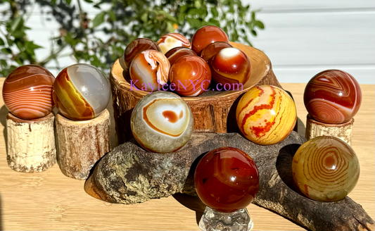 Wholesale Lot 2 Lbs Natural Sardonyx Spheres Crystal Ball Energy Healing