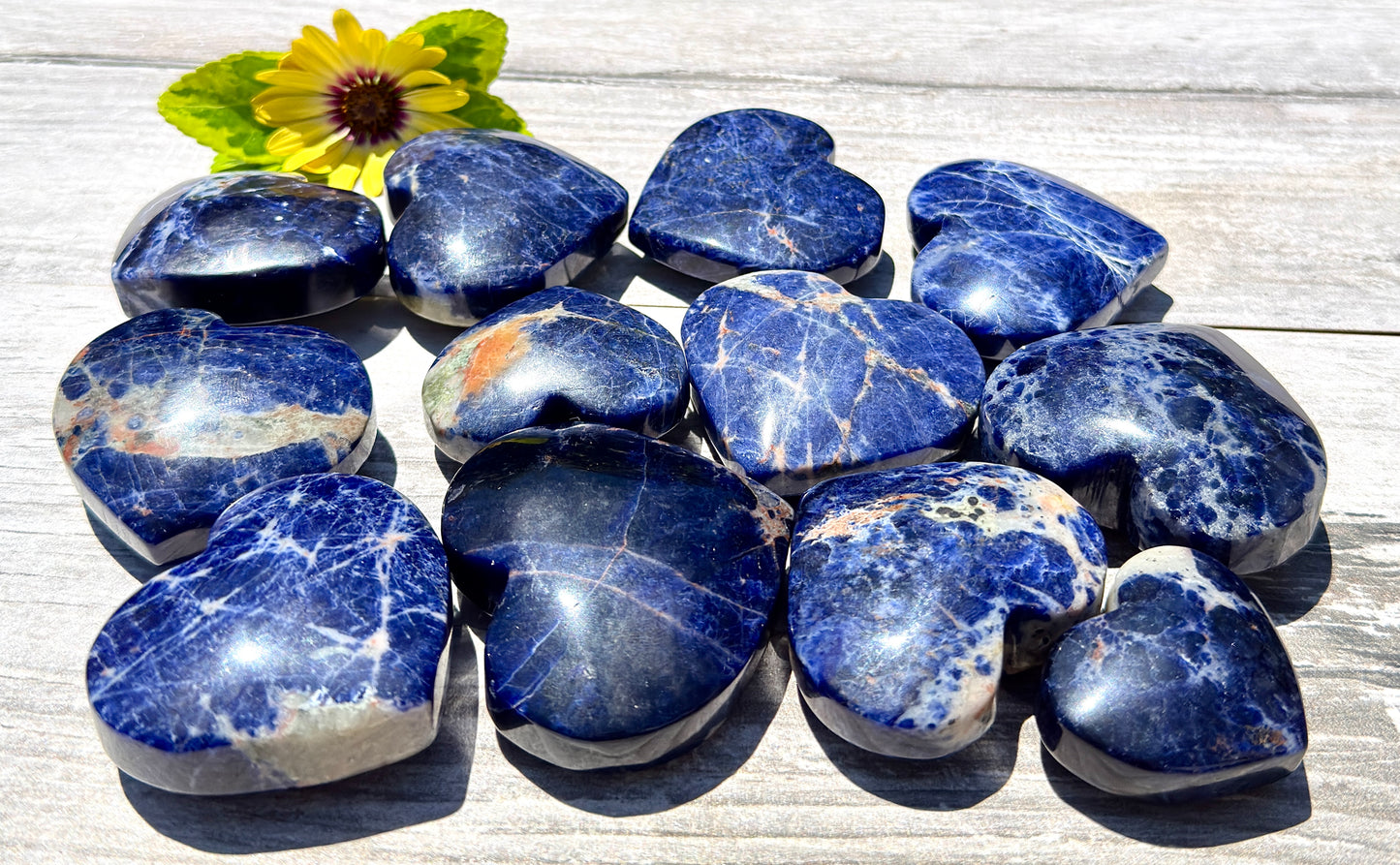 Wholesale 2 Lb Lot Natural Sodalite Heart Crystal Energy