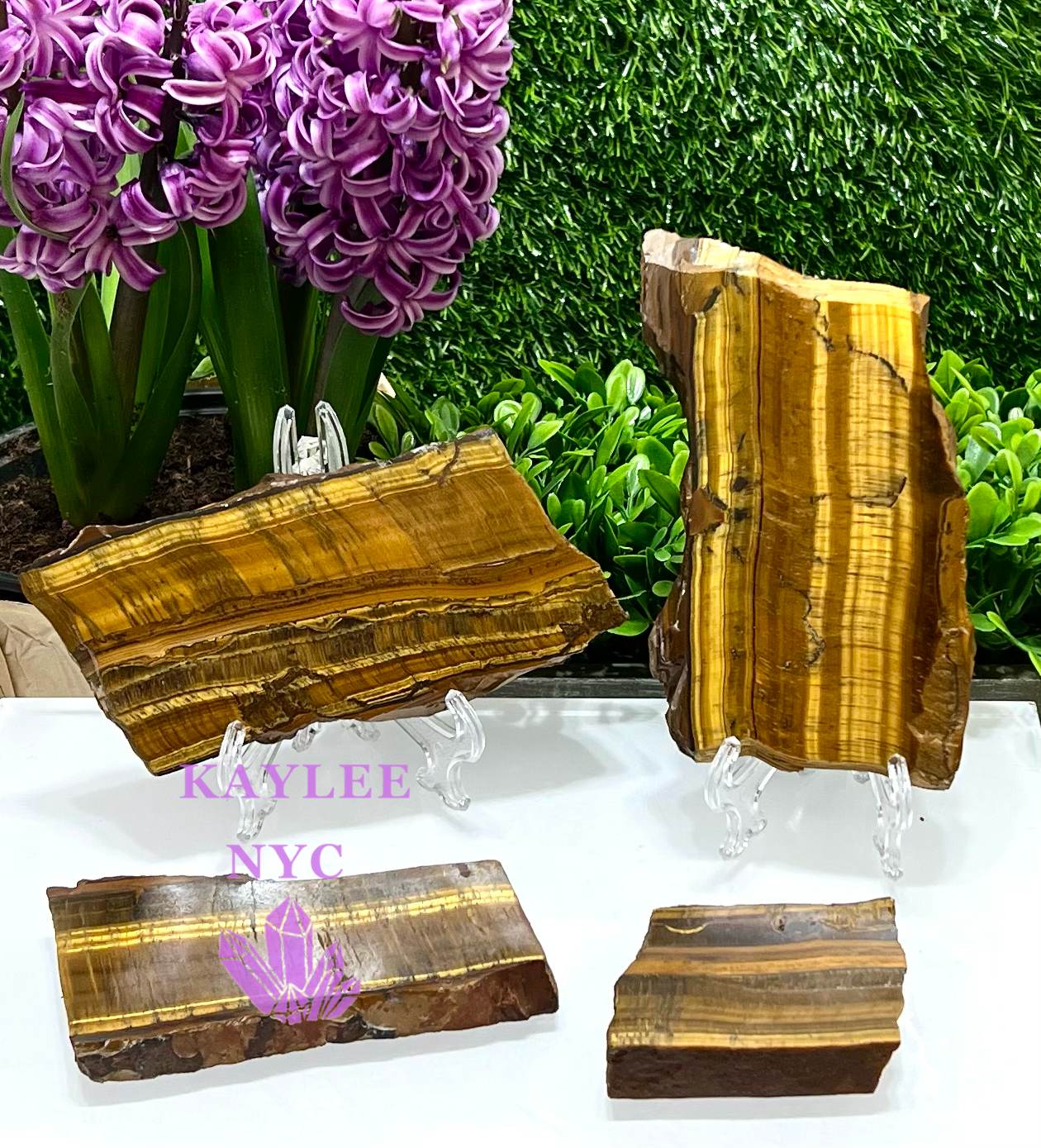 4-5 pcs Natural Tiger Eye Slab 2.9-3 lbs