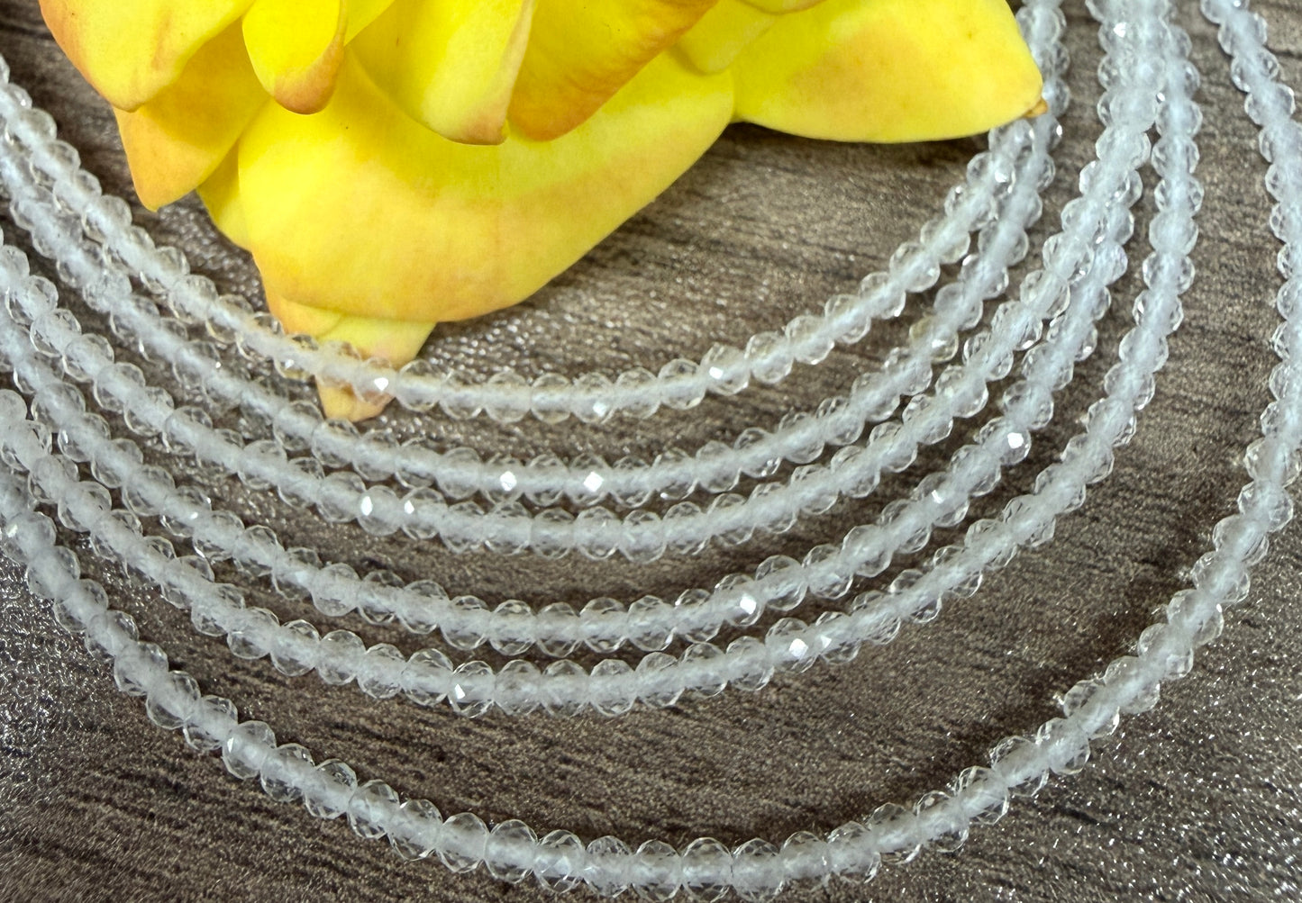 6 PCs 2mm Clear Quartz Anklets Natural Crystal Healing Energy