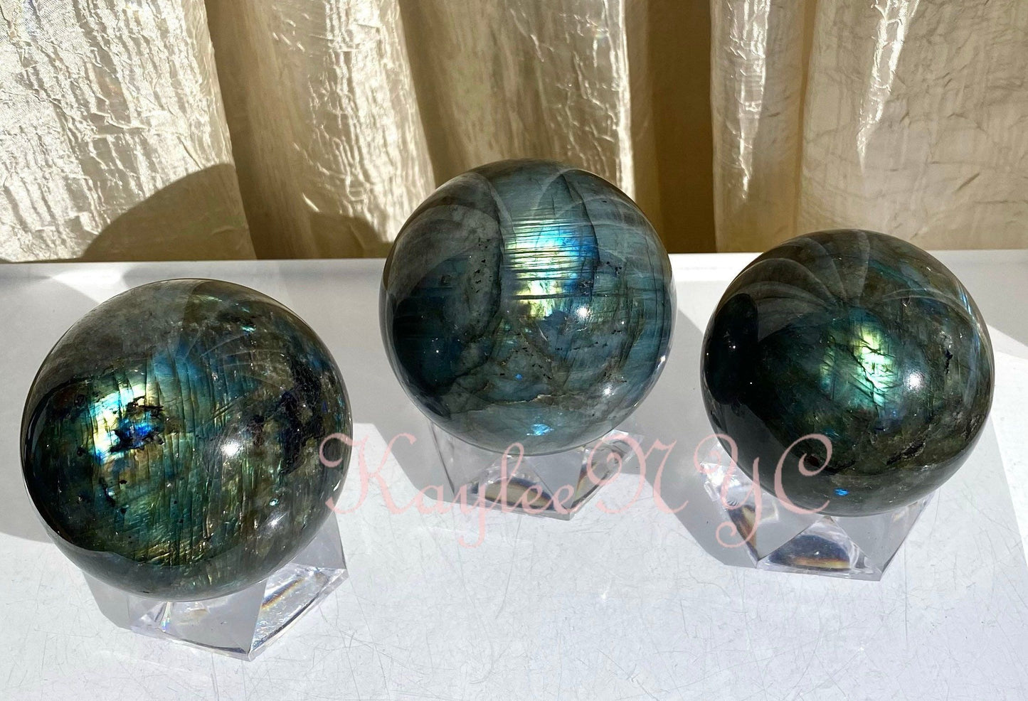 Wholesale Lot 3-5Pcs Natural Labradorite Sphere Crystal Ball Nice Quality healing energy