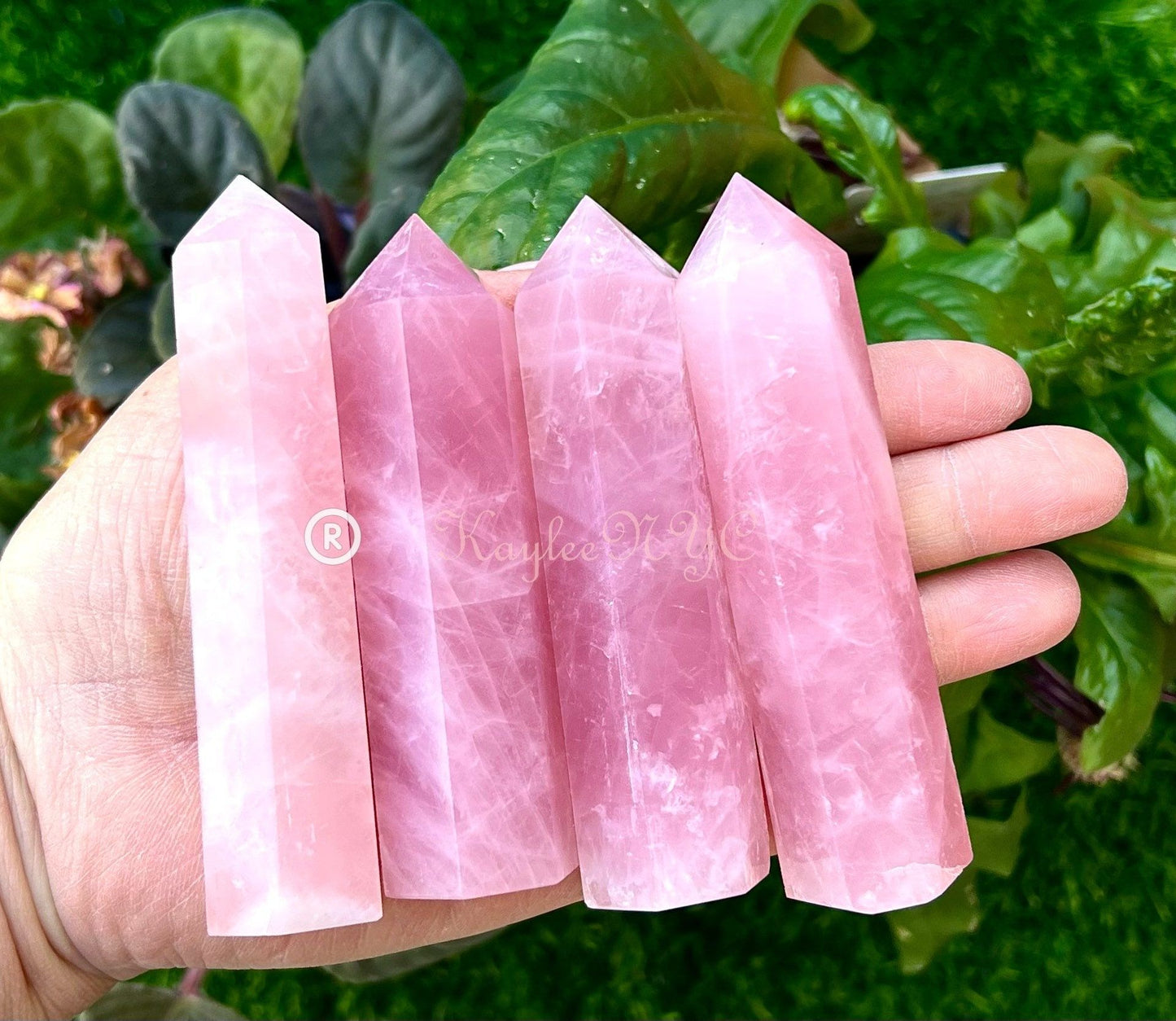 Wholesale Lot 1 lb Natural Rose Quartz Tower Obelisk Point Wand Crystal Energy Healing